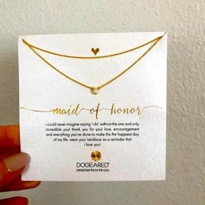 NEW Dogeared maid of honor layered pearl necklace